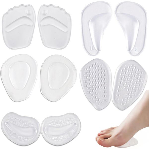

shoe parts accessories 1 pair forefoot orthopedic insoles women soft silicone gel cushion relieve foot pain metatarsal support insert pad sh, White;pink