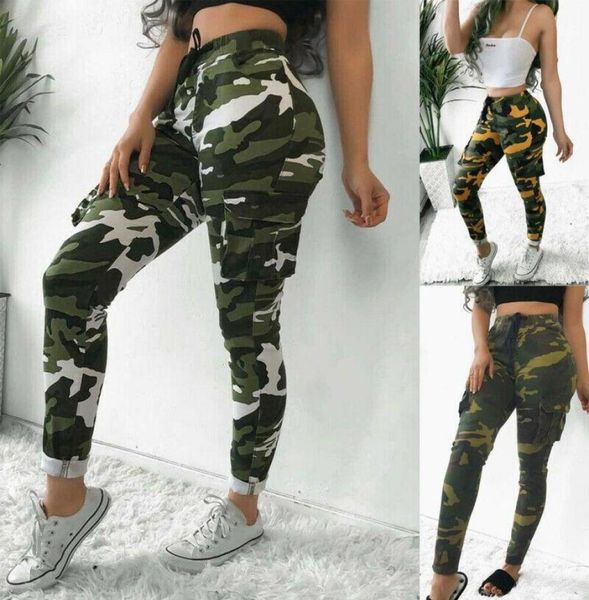 

running pants women camouflage jogger camo print joggers elastic waist casual sweatpants skateboarding8506830, Black;blue