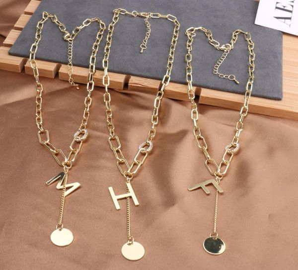 

summer m word round plate tassel pendant short necklace female cool net red allmatch simple retro accessories4769982, Silver