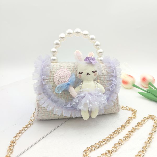 

handbags kids mini tote cartoon cute rabbit crossbody bags for baby girls coin pouch kawaii toddler clutch bag gift 230823, Black