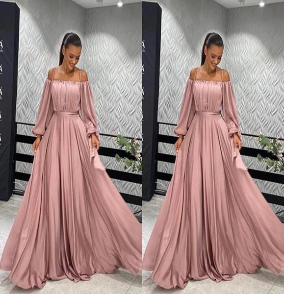 

elegant dusty rose pink boho cold shoulder prom bridesmaid dresses 2022 ruched long evening special occasion cocktail dress gowns7547531, Black