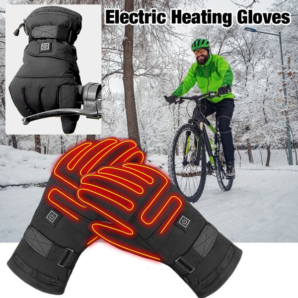

five fingers gloves heated 37v rechargeable battery powered electric hand warmer for hunting fishing skiing cycling 230823, Blue;gray