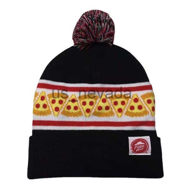 

beanie/skull caps knitted hat jacquard striped jacquard dual color wool ball wool hat pure cotton knitted hat j230823, Blue;gray