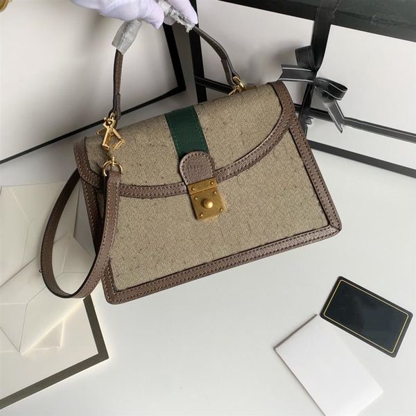 

shopping bag tote bag with detachable shoulder strap square vintage fusion classic webbing and g-shaped one-shoulder luxury design249l