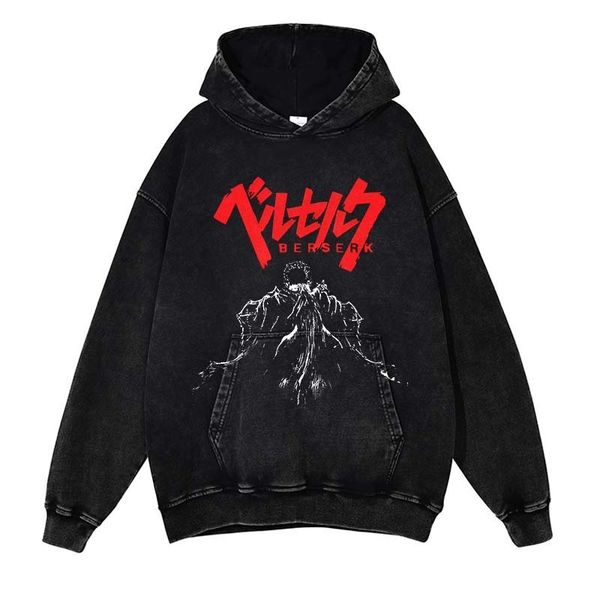 

men's hoodies sweatshirts fashion long sleeve menwomen hoody berserk harajuku guts eyes manga graphic hoodies sweatshirt winter pullove, Black
