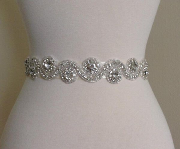 

beaded crystal rhinestone bridal for wedding dress belts sash ribbonbridal sash bridal belt wedding dress sash rhinestone sash9067154, White