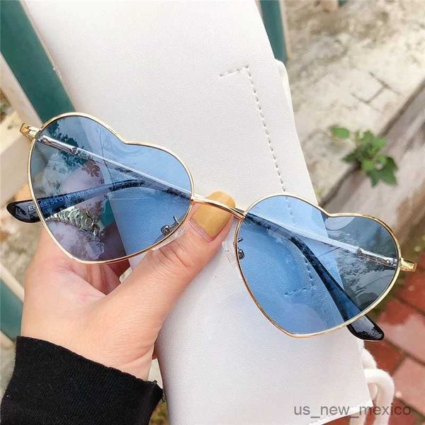 

sunglasses fashion women's metal heart shaped sunglasses gradient outdoor goggles female eyewear shades metal women girls sunglasses r2, White;black
