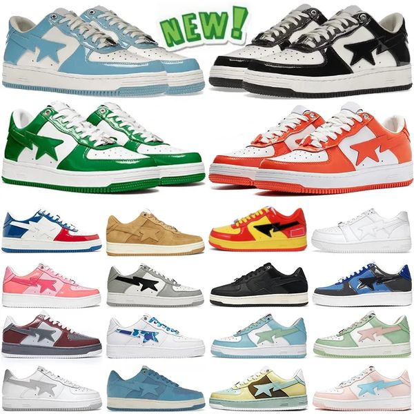 

designer casual shoes low for men sneakers patent leather black white blue camouflage skateboarding jogging sports star trainers sneakers