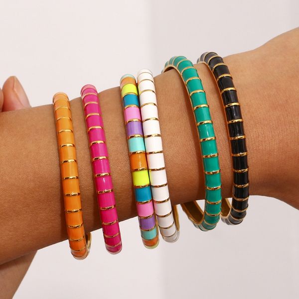 

2023 fashion jewelry bangle stainless steel bracelets, Black