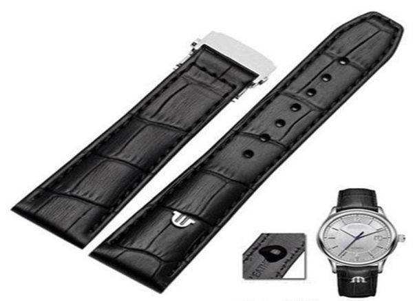 

watch bands genuine leather watchband for maurice lacroix watches strap black brown 20mm 22mm with folding buckle bracelet2938833