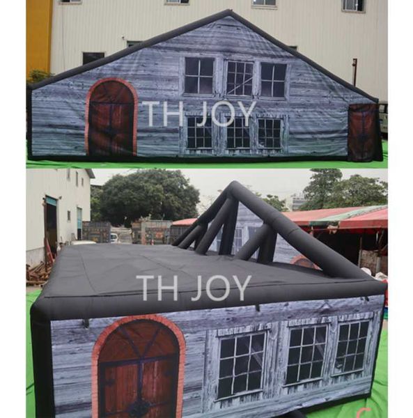 

air ship to door outdoor activities customized 10x5m halloween inflatable bouncy castle obstacle house inflatable maze haunted house