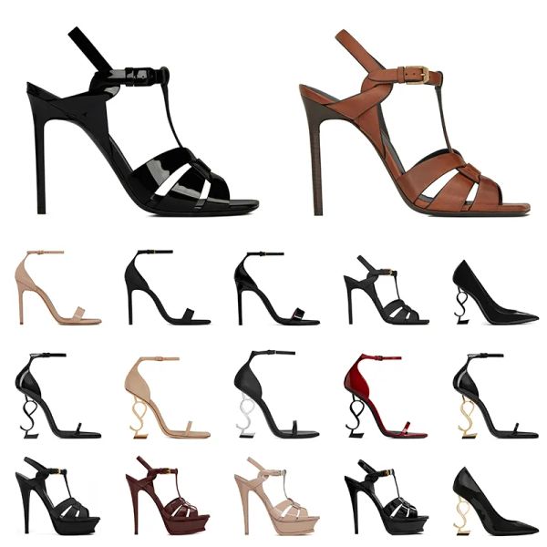 

with box luxury fashion women designer heels 8cm 10cm 12cm dress shoes patent genuine leather vintage party wedding shoe pumps high heel iel, Black