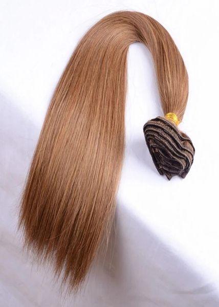 

clip in on hair extensions colorful black brown blonde red remy humanhair4571392