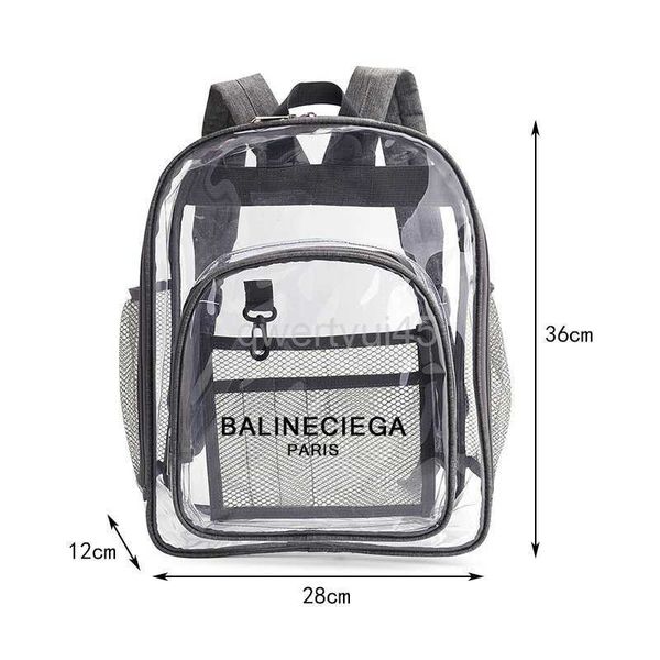 

2023 sell backpack style transparent backpack printable waterproof bag creative travel clear jelly bagsqwertyui45