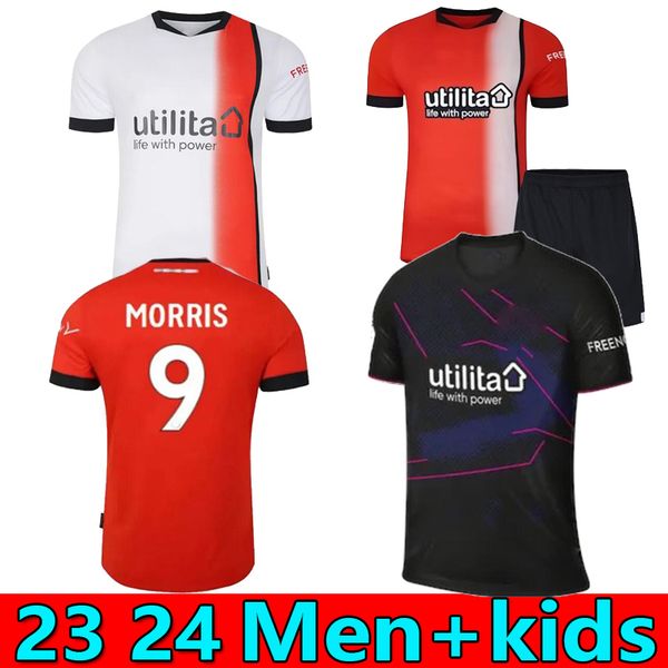 

23 24 luton town soccer jerseys kids kit home away third 3rd training 2023 2024 football shirt fan player version maillot foot morris woodro, Black;yellow