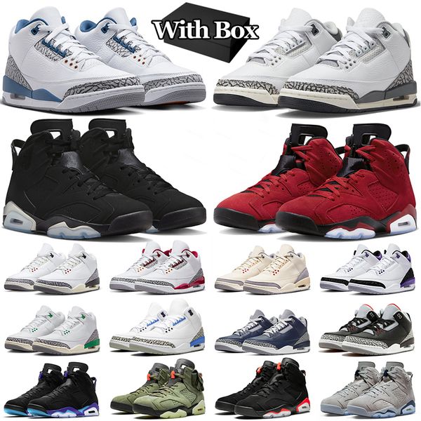 

with box 6 6s men basketball shoes cardinal fire red white cement black cat infrared metallic silver aqua womens mens trainers sports sneake