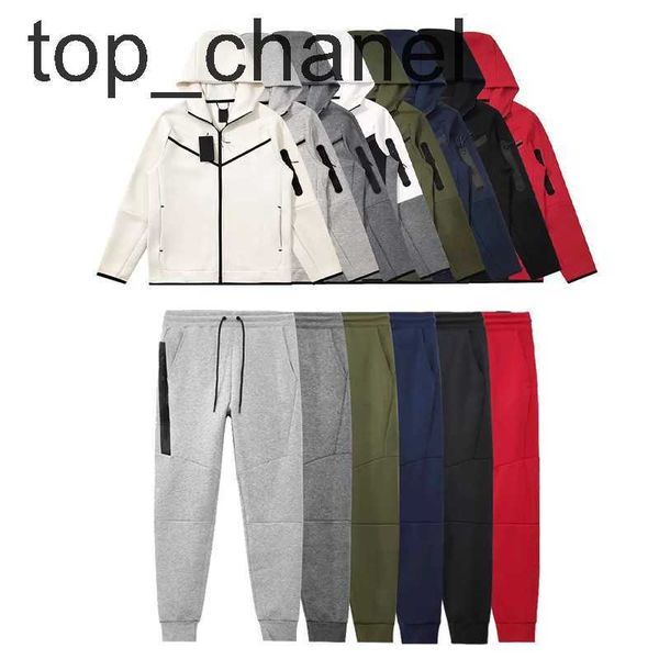 

tracksuit men's nake tech trapstar track suits hoodie europe american basketball football rugby two-piece with women's long sleeve, Gray