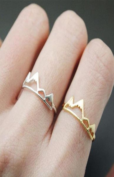 

new fashion mountain ring adjustable size gold sivler rose gold plated color for women ladies girls gift rings jewelry efr0317244750, Silver