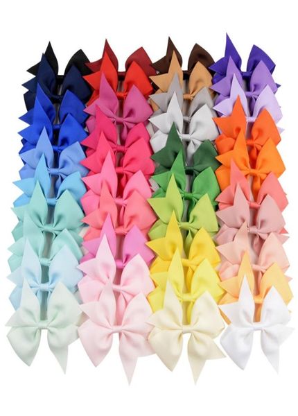 

4039039 hair bows baby girl kids hairs bow boutique grosgrain ribbon clip hairbow pinwheel hairpins hair accessories a2768573850, Slivery;white
