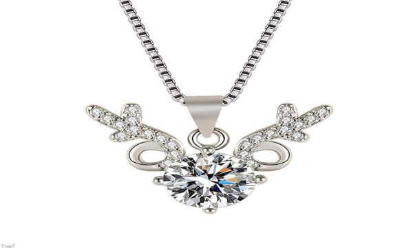 

crystal womens necklaces pendant clavicle chain gold silver plated5741624