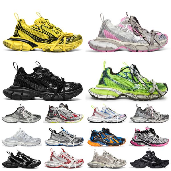 

fashion designer women men casual shoes track 3xl og origianl pink nylon mesh neon tracks rose goldens phantom sneakers triple black runners