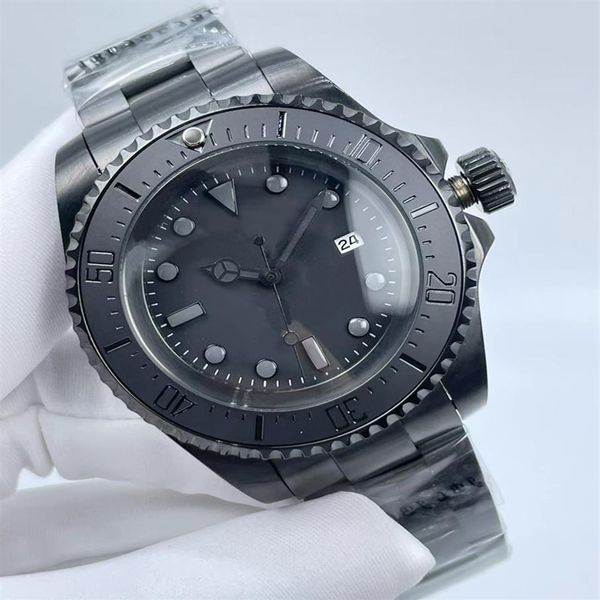

all black luxury mens watch sea-dweller ceramic bezel 44mm stainless steel 116660bkso automatic black cameron diver wr279b, Slivery;brown