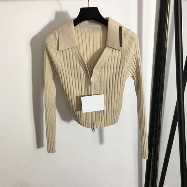 

letters womens knit sweaters zipper long sleeve knitted autumn street style sweater 215m