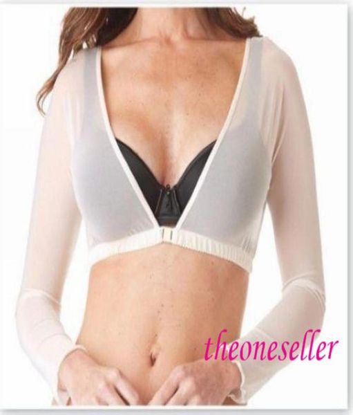 

amazing arms mesh shirt gauze exposed navel and chest buckle short paragraph longsleeved tshirt 4633364