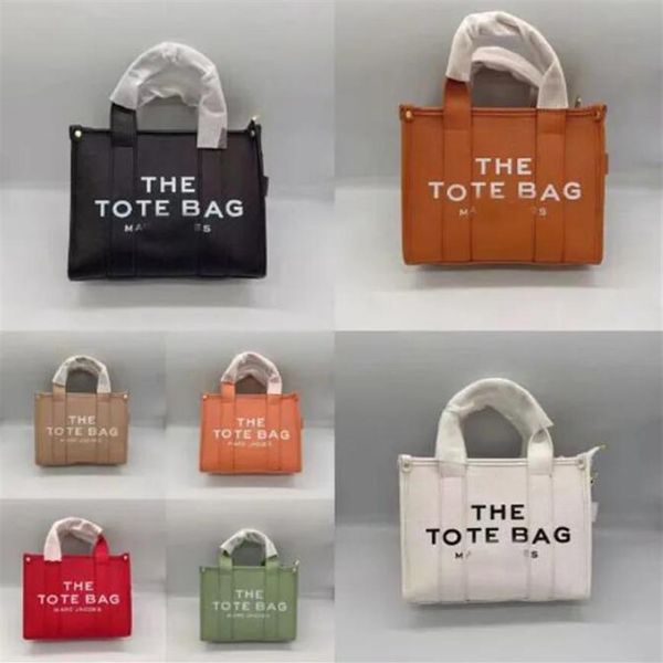 

2022 new marc women tote bag letter pu leather bag diagonal handbag hand shopping bag dajidali2579, Black;red