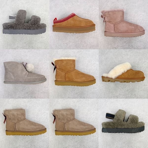 

designer classic australian women platform neumel satin boot locomotive boots bailey dune chestnut winter buckle fur snow half knee short la, Black
