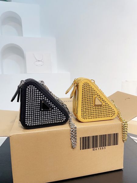 

wallets for women fashion brand triangle men women coin purse pochette bags size 16-10cm zipper pocket black gold, Red;black