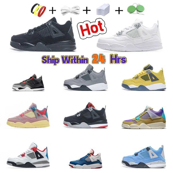 

jumpman 4 4s baby military black basketball shoes trainers chaussures cat retros pine green red cement yellow thunder oreo cool grey blue