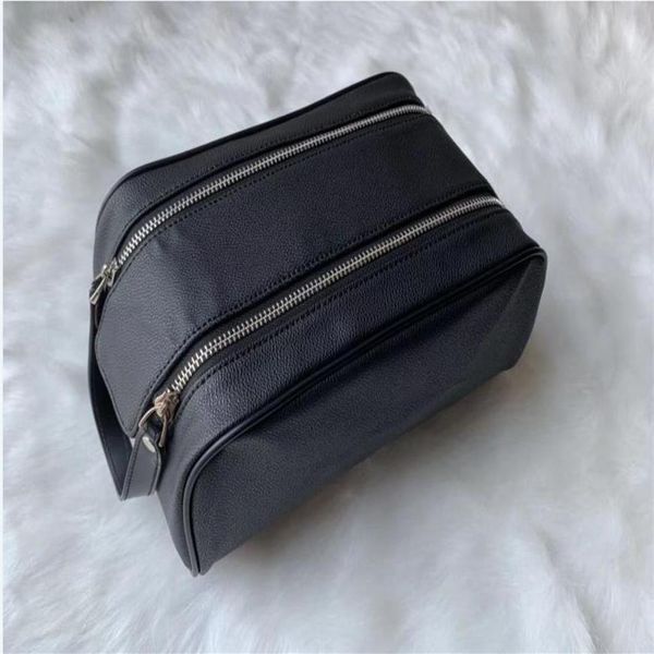

26cm high-end quality men flowing toilet bag fashion dual zippers women wash large capacity cosmetic bags makeup toiletry pouch sr268u