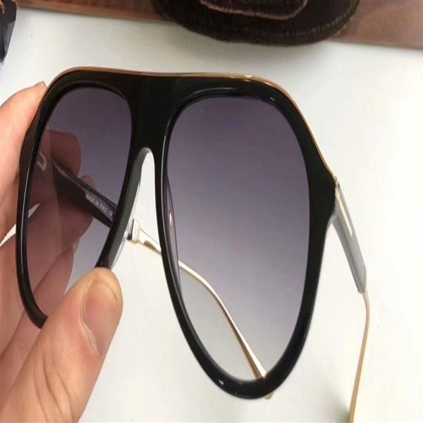

whole-0624 nicholai shiny black pilot sunglasses ft0624 gafas de sol men designer sunglasses cool glasses new with box220i, White;black