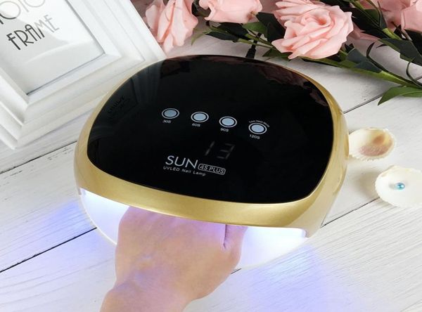 

52w led lamp automatic sensing uv quick dry nail lighting for gel curing manicure machine nails art tool4000293