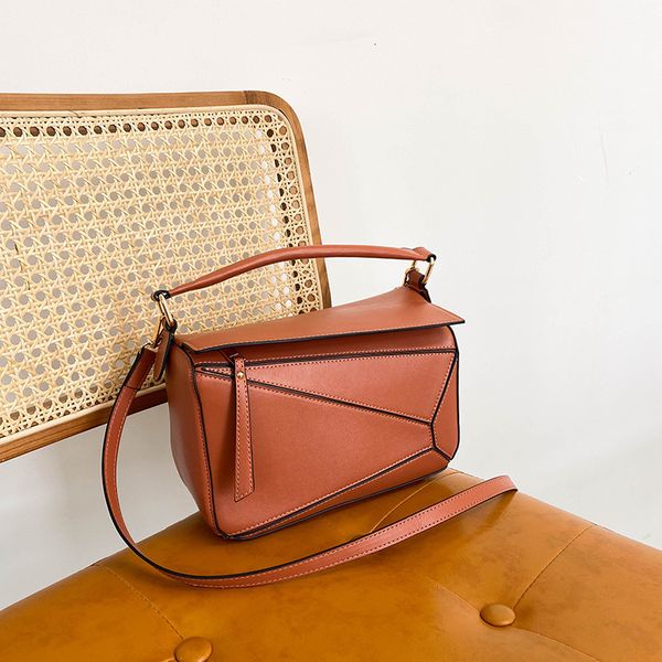 

evening bags womens bag fashion purses and handbags geometric stitching shoulder square lady luxury designer handbag 230823