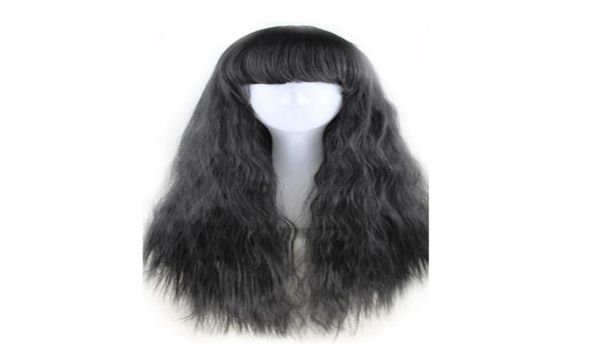 

woodfestival corn perm fluffy fiber wig women natural wigs kinky curly hair heat resistant long wig cosplay black burgundy brown4200303