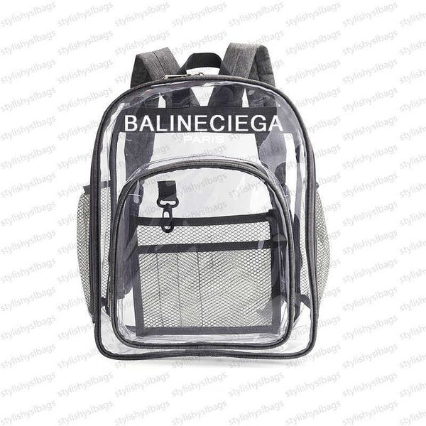 

men designer backpack luxury backpack fashion book bag womens backpack waterproof transparent backpack simple style bag casual bag stylishys