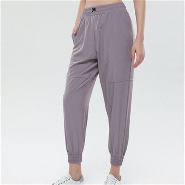 

yoga outfit lu with ftness pants women's high-waist loose running pant159m