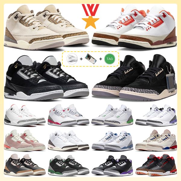 

jumpman 3 3s basketball shoes palomino off noir white cement fire red unc dark iris lucky green neapolitan black cement pine green court pur