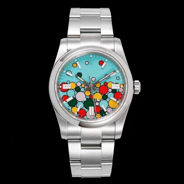 

constant motion men's and women's high-quality watch equipped with eta2836 automatic mechanical movement super ice blue luminous e, Slivery;brown