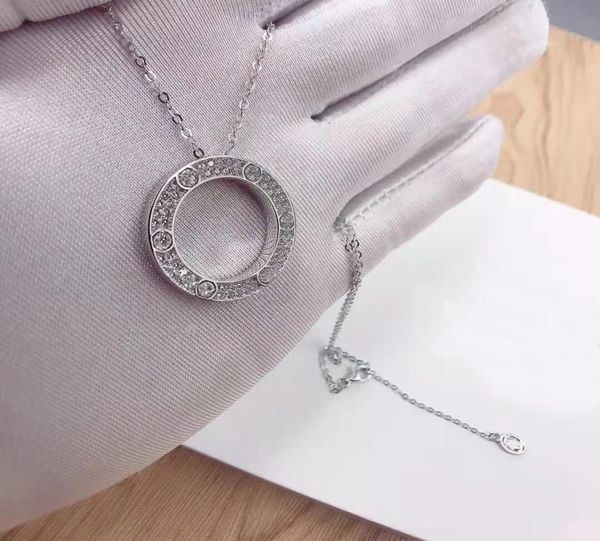 

designer love necklace gold bracelets bracelet long necklaces for women fashion jewelry luxushalskette luxury pendants lovers cha4091252, Silver
