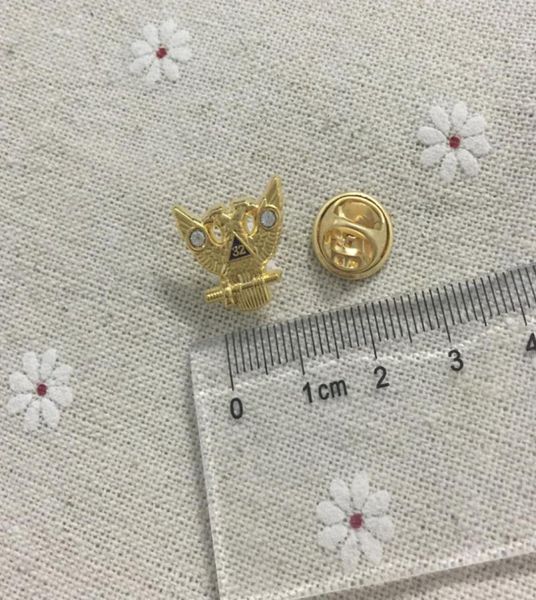 

100pcs owl masonry ma pins and brooch 32 degree eagle lapel pin gold color scottish rite rays custom metal badge craft83303903685769, Gray