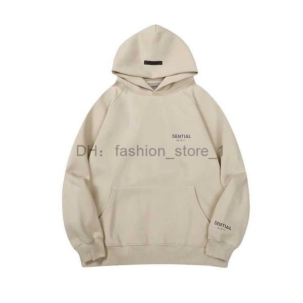 

men hoodies designer hoodie sweatshirts hoody women high street streetwear loose essentialhoodie couple cotton sweater pullover long hoodie, Black