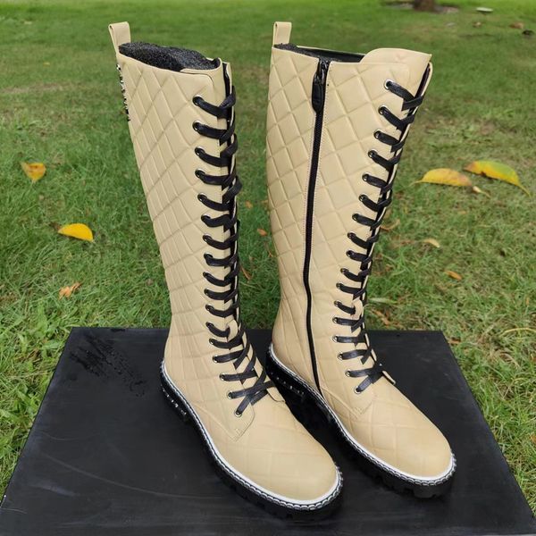 

luxury designers ankle boots women boots black and white calfskin quality flat lace up shoes adjustable zipper opening motorcycle boots 22