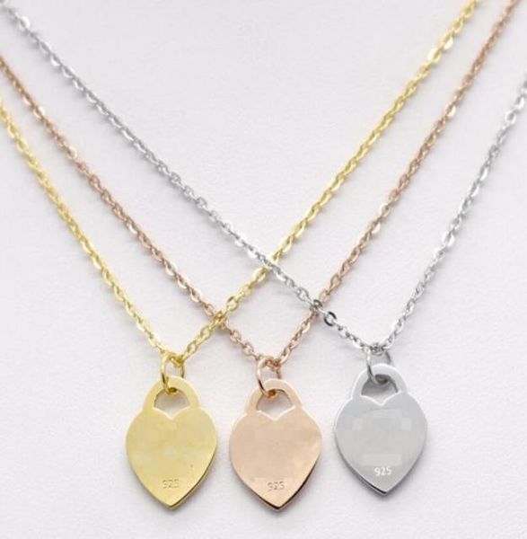 

new unique design women jewelry titanium steel excellent quality pendant collar t heart love necklaces gd11819148463, Silver