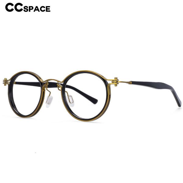 

sunglasses 54227 retro steam punk glasses frames optical prescription men women anti blue light acetate leg fashion computer eyeglasses 2308, White;black