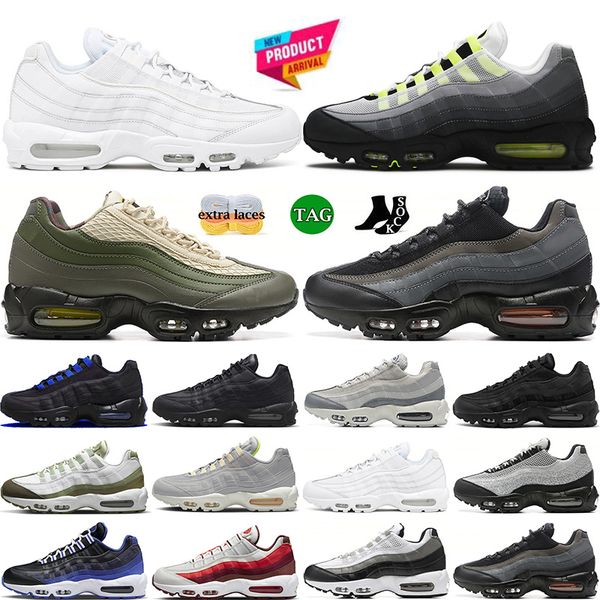 

men 95 95s outdoor running shoes sneaker triple black white aegean storm sequoia pink beam obsidian laser fuchsia greedy midnight navy train