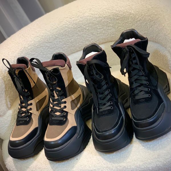 

boots ankle boot designer martin desert for women classical shoes fashion winter leather boots coarse heel women shoes 35-41, Black