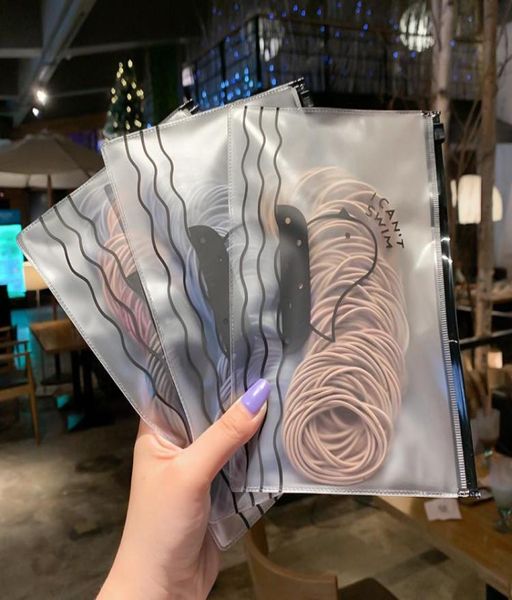 

100pcsset thin candy color cute hair rubber bands girl womens bracelet hair rope stretchy extensions rings6118457, Pink